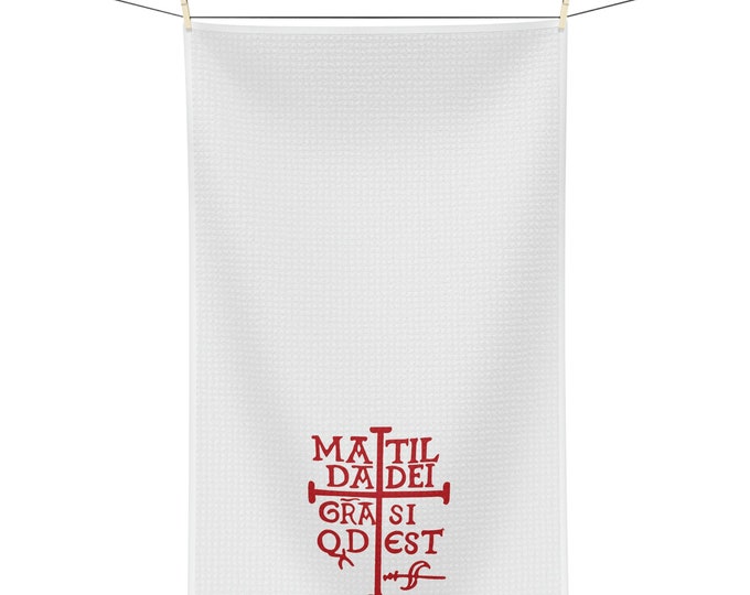 Matilda of Tuscany Red Signature Soft Tea Towel