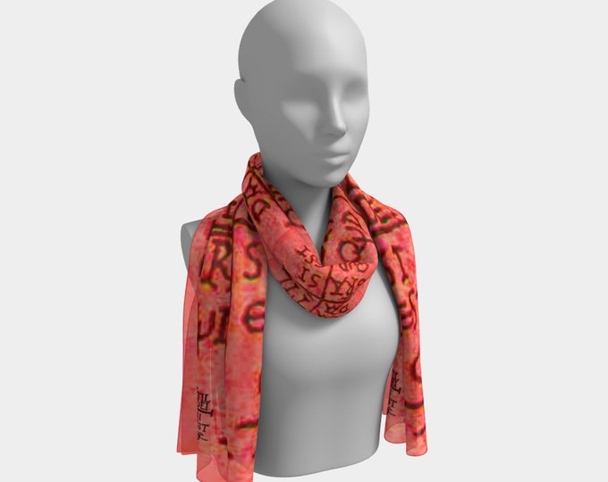 Matilda Signature Scarf in Mottled Coral