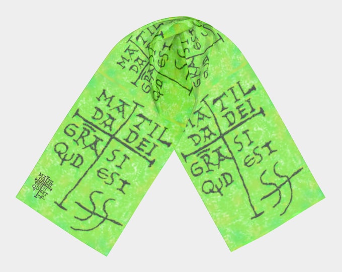 Matilda Signature Scarf in Mottled Apple Green