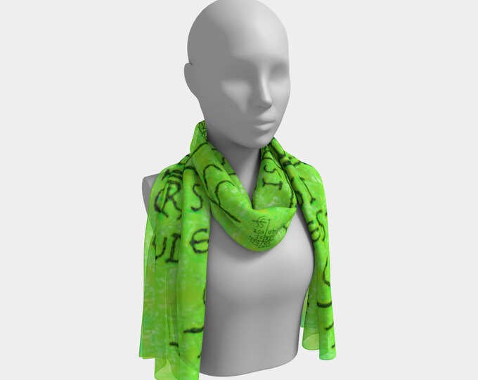 Matilda Signature Scarf in Mottled Apple Green