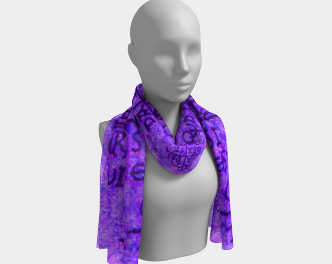 Matilda Signature Scarf in Mottled Purple