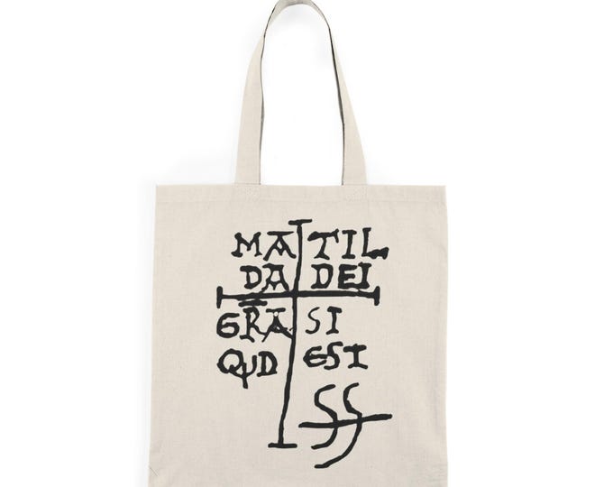 Medieval Labyrinth Tote Bag with Matilda of Tuscany Signature