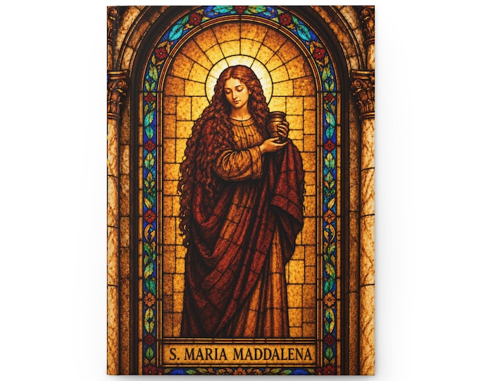Saint Mary Magdalene Stained Glass Hardcover Journal