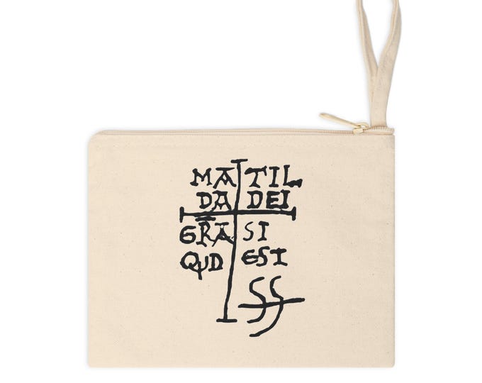 Matilda of Tuscany Signature zipper canvas pouch