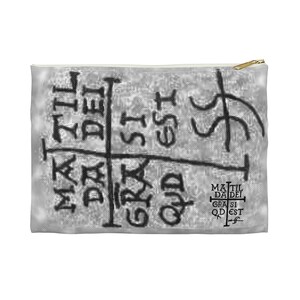 Matilda of Tuscany Signature Accessory Pouch in Dove Grey