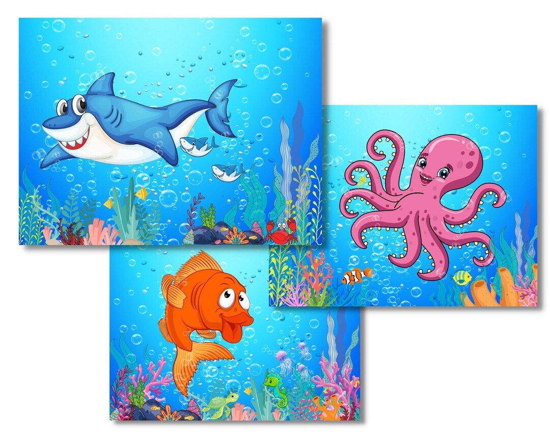Set of 3 Nursery Wall Art for Daycare Wall Art for Preschool or Kid's