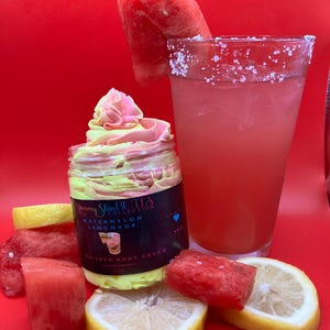 Watermelon Lemonade Whipped Body , Shea Butter, Moisturizer, Lotion, Skin Care, Body Lotion, Body Cream,  Bath And Body, Organic Body Butter