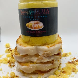 Lemon Pound Cake Sugar Scrub, Sugar Scrub, Body Scrub, Exfoliating Scrub, Foaming Sugar Scrub,   Skin Care, Bath And Body, Body Polish