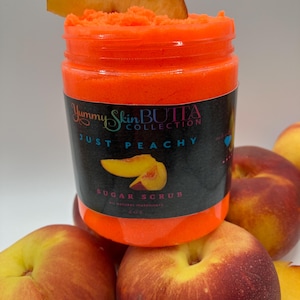 Just Peachy Body Sugar, Sugar Scrub, Body Scrub, Exfoliating Scrub, Foaming Sugar Scrub, Gift For Her,  Skin Care, Bath And Body, Body Polis