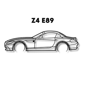 Z4 E89 car silhouette, car vector design, car laser file, car wall art