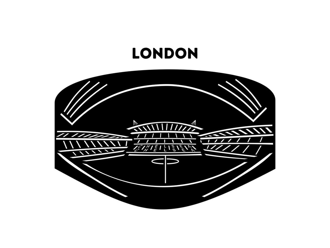 Chelsea Football Stadium, Laser Cut Football Wall Art, Stadium Wall