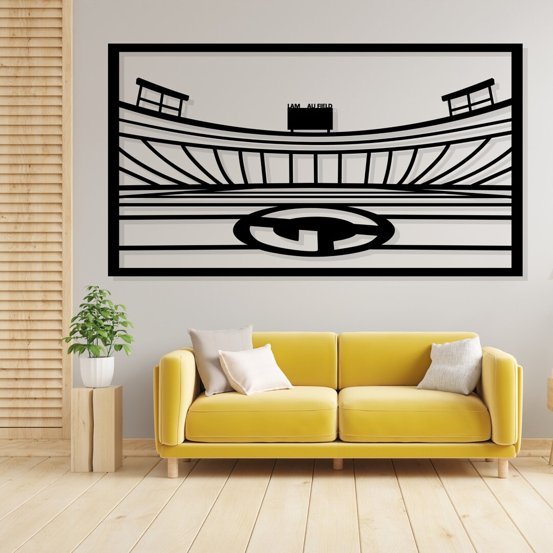 Green Bay Stadium Silhouette Template Cnc Cutting Digital Etsy