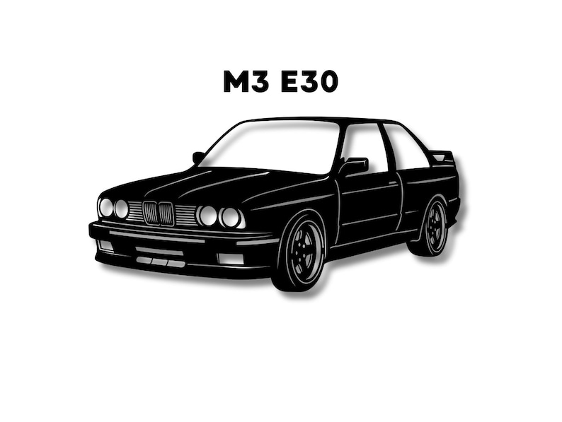 EASY'STYCK Autocollant M3 E30 Silhouette – Sticker Tuning