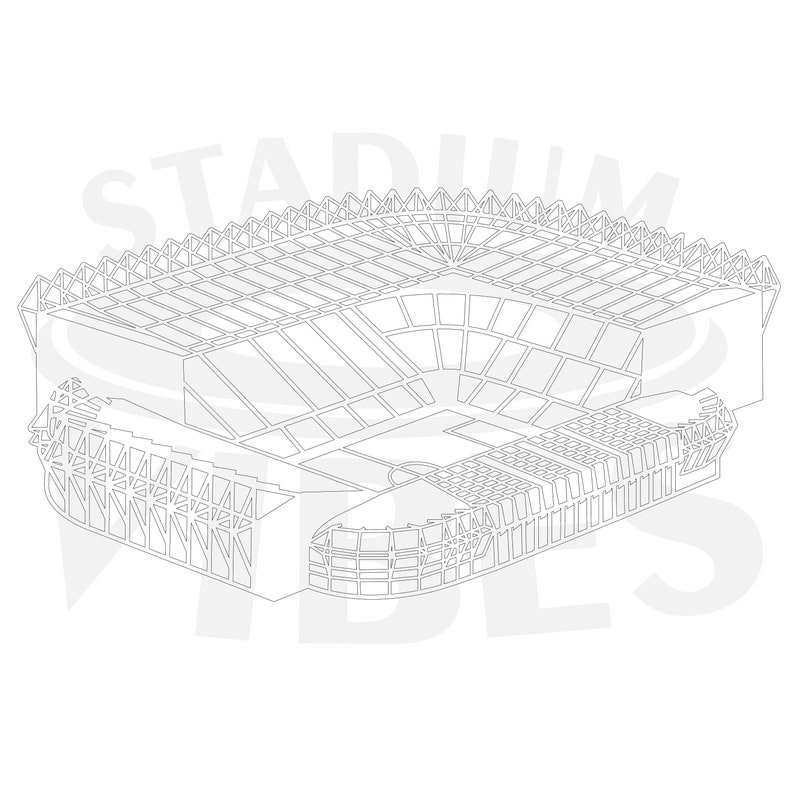 Newcastle Football Stadium Laser Cut File Football Wall Art Etsy