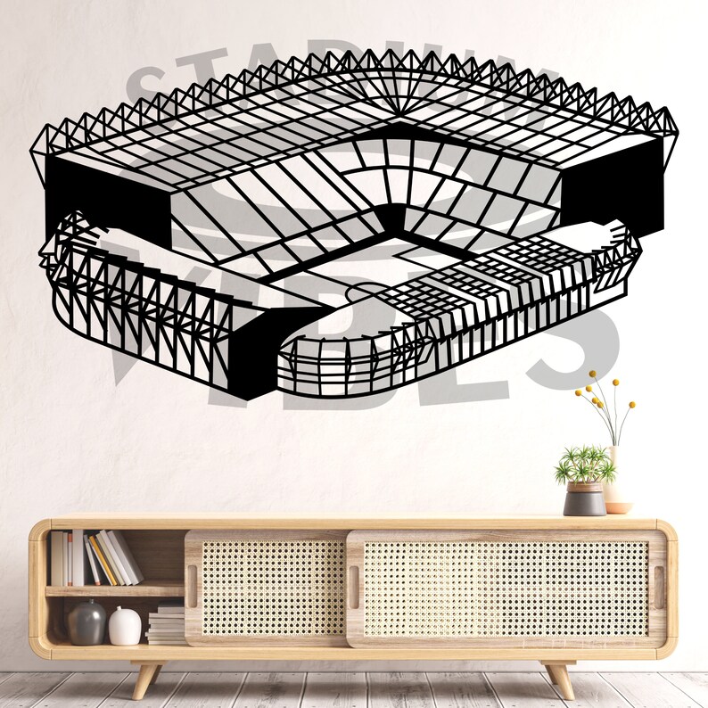 Newcastle Football Stadium Laser Cut File Football Wall Art Etsy