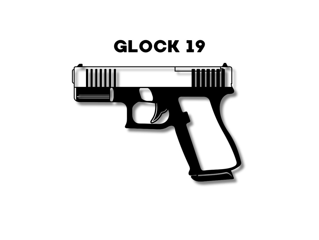 Laser Cut Gun Silhouette, Digital Firearm File, Vector Gun Design Etsy