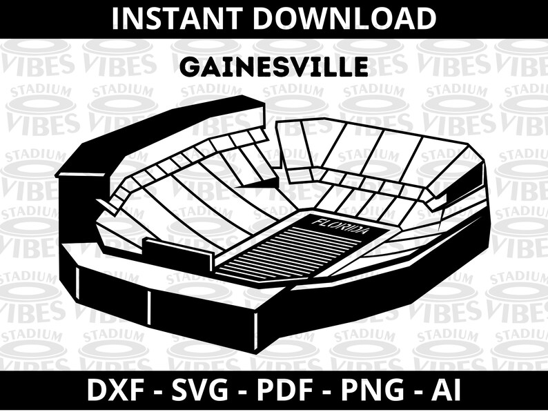 Gainesville Stadium Laser Cut File Stadium Wall Decor Etsy