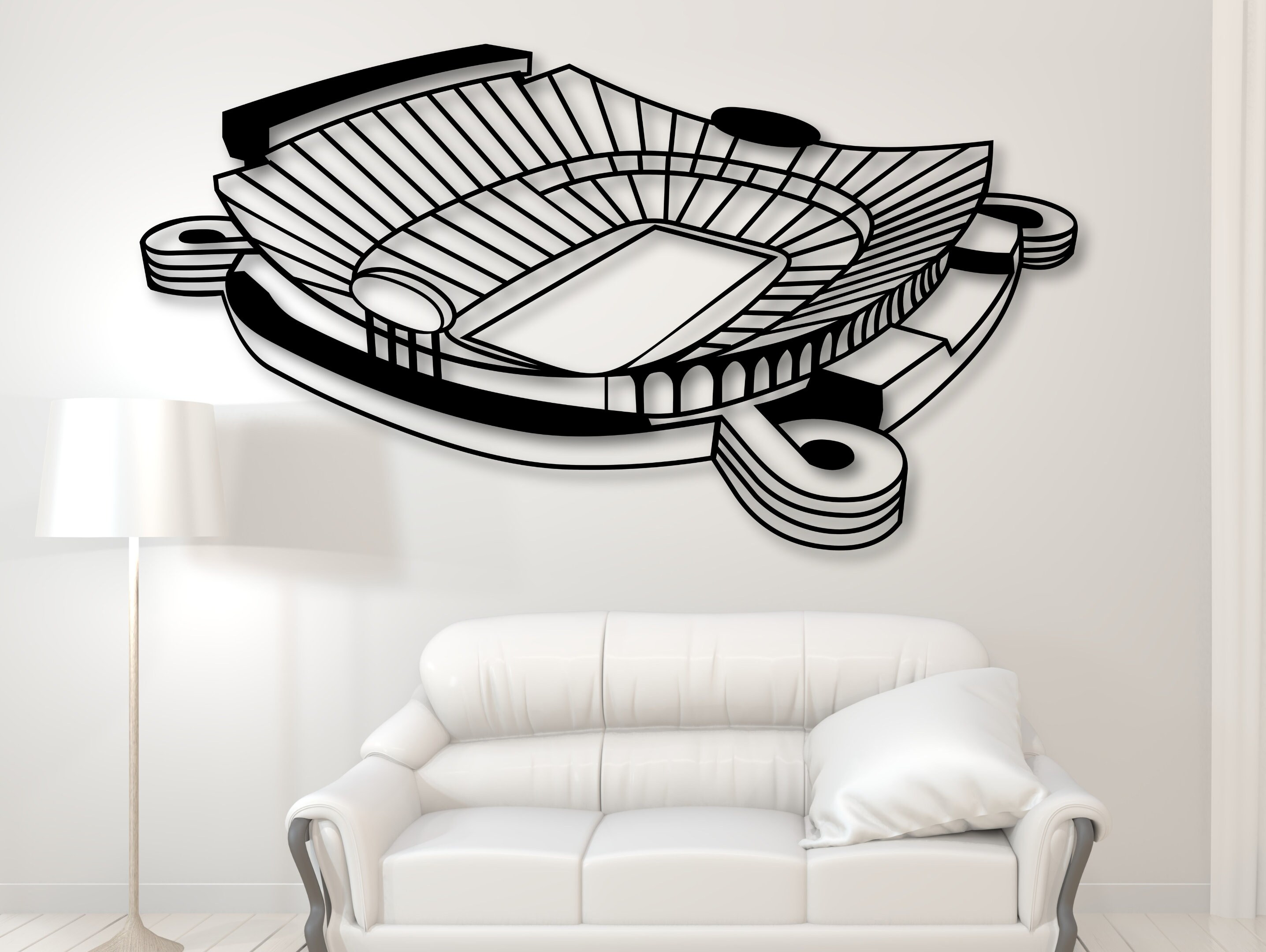 Kansas Stadium Laser Cut, Football Stadium Wall Decor Svg, Laser Design
