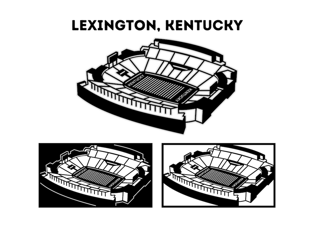 Kentucky University Football Stadium Lexington Laser File Kentucky
