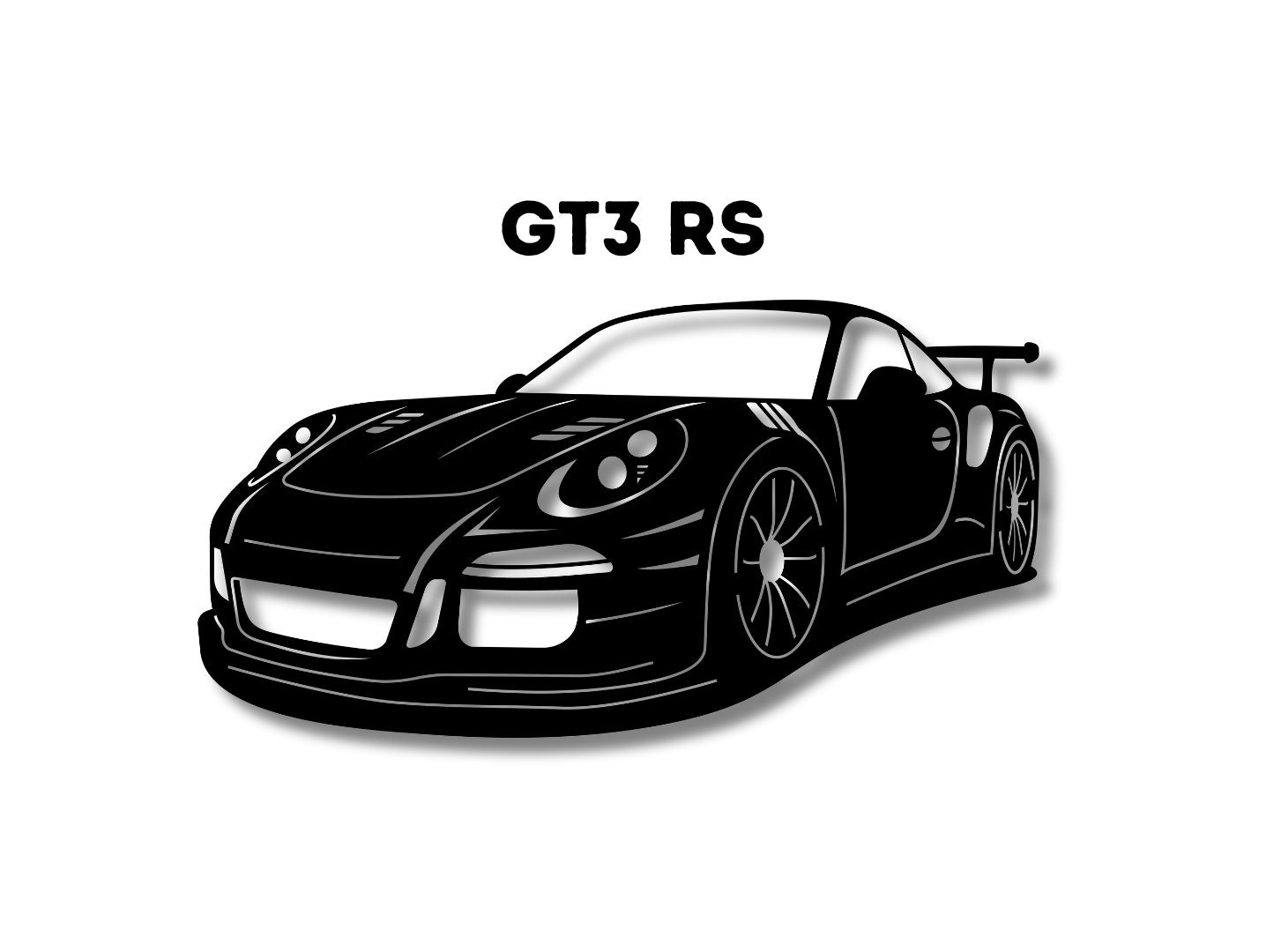 GT3 RS Car Silhouette, Laser Cut Car File, Gt3 Rs Vector Design, Svg for Cnc Etsy
