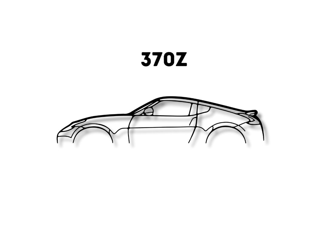 370z Ready to Cut File, Laser Cut Car, 370z Car Silhouette, Car Vector