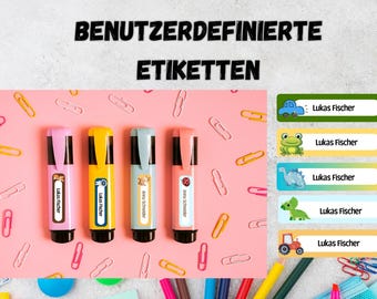 Namensaufkleber »Meins« – Originalfoto aus dem Etsy-Listing