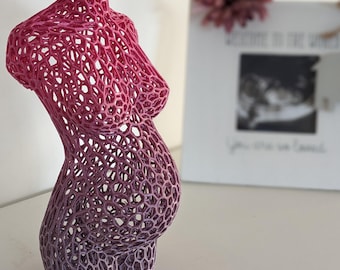 Figura escultura de embarazada. Regalo para embarazadas, figura de gradiente de colores de mujer embarazada.