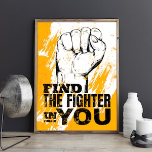 Poster per la cameretta dei ragazzi adolescenti: scopri il combattente che è in te (download digitale)