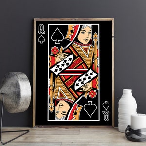 Carta da gioco Art, Lucky You Print, Game Room Wall Art, Poster di Las Vegas, Poker Room Decor, Poker Wall Art