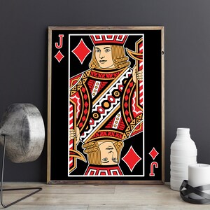 Jack of Diamonds Poster: Poker Room Wall Art (Digital Download)