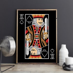 King of Spades Poster: Man Cave Poker Room Art (Digital Download)