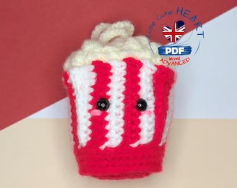 Amigurumi Small Popcorn Box Crochet Pattern - Instant PDF Download - Cute Popcorn Box Pattern - DIY Crochet Project