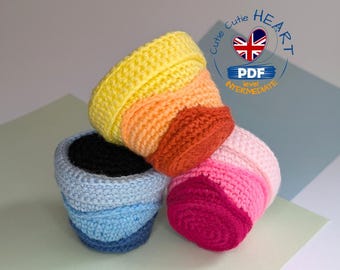 Amigurumi Plant Pot Wave Crochet Pattern - Instant PDF Download - Cute Plant Pot Pattern - DIY Crochet Project
