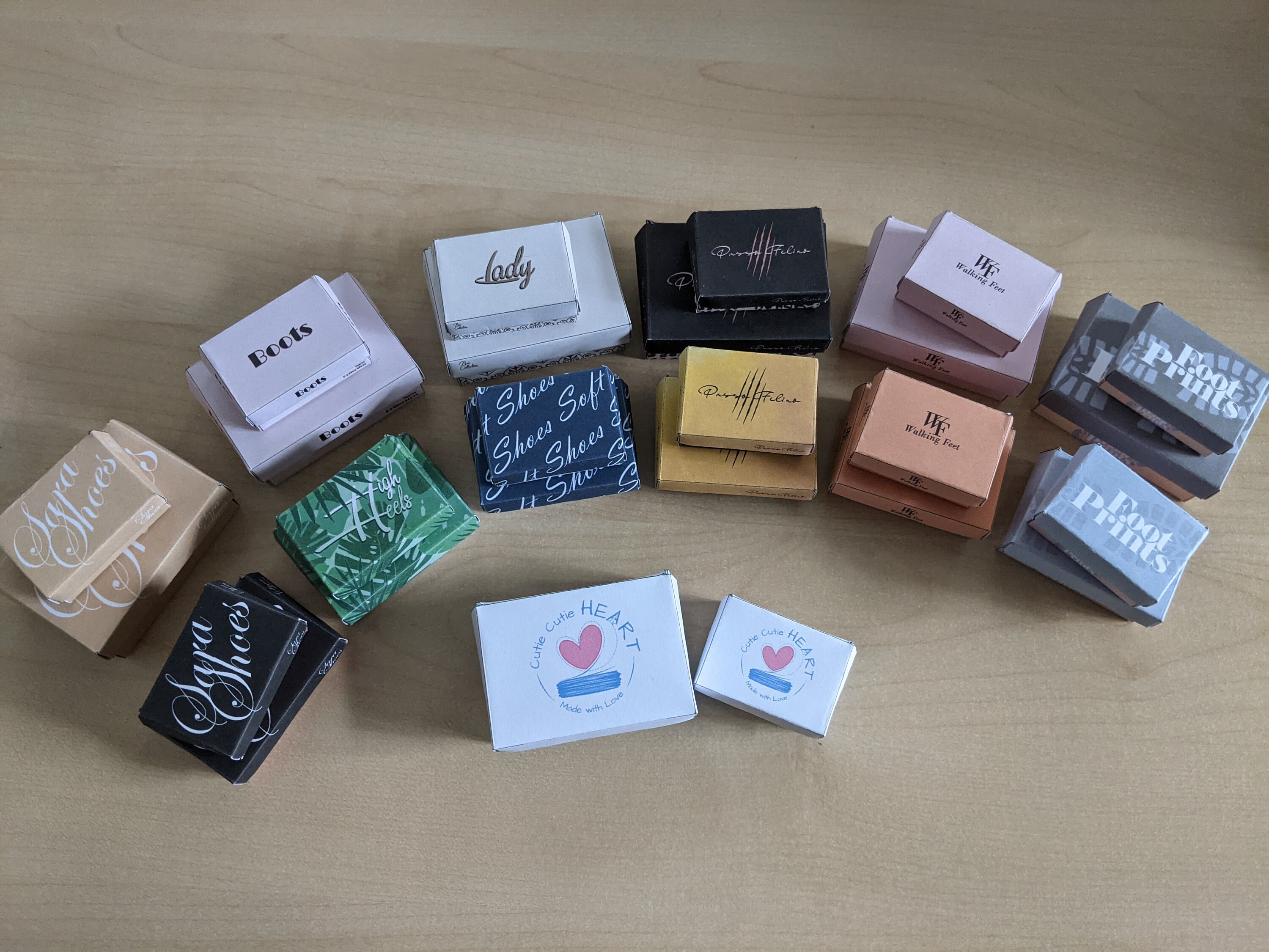 Doll Shoe Boxes, instant pdf DOWNLOAD