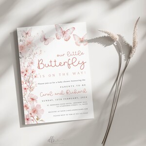 boho butterfly, butterfly baby shower invitation, butterfly baby decor