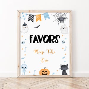 A Little Boo Baby Shower, Halloween Favors Sign, Pumpkin Favour, Cute White Ghost Halloween Baby Shower Sign, Boy Halloween Shower, BBS90