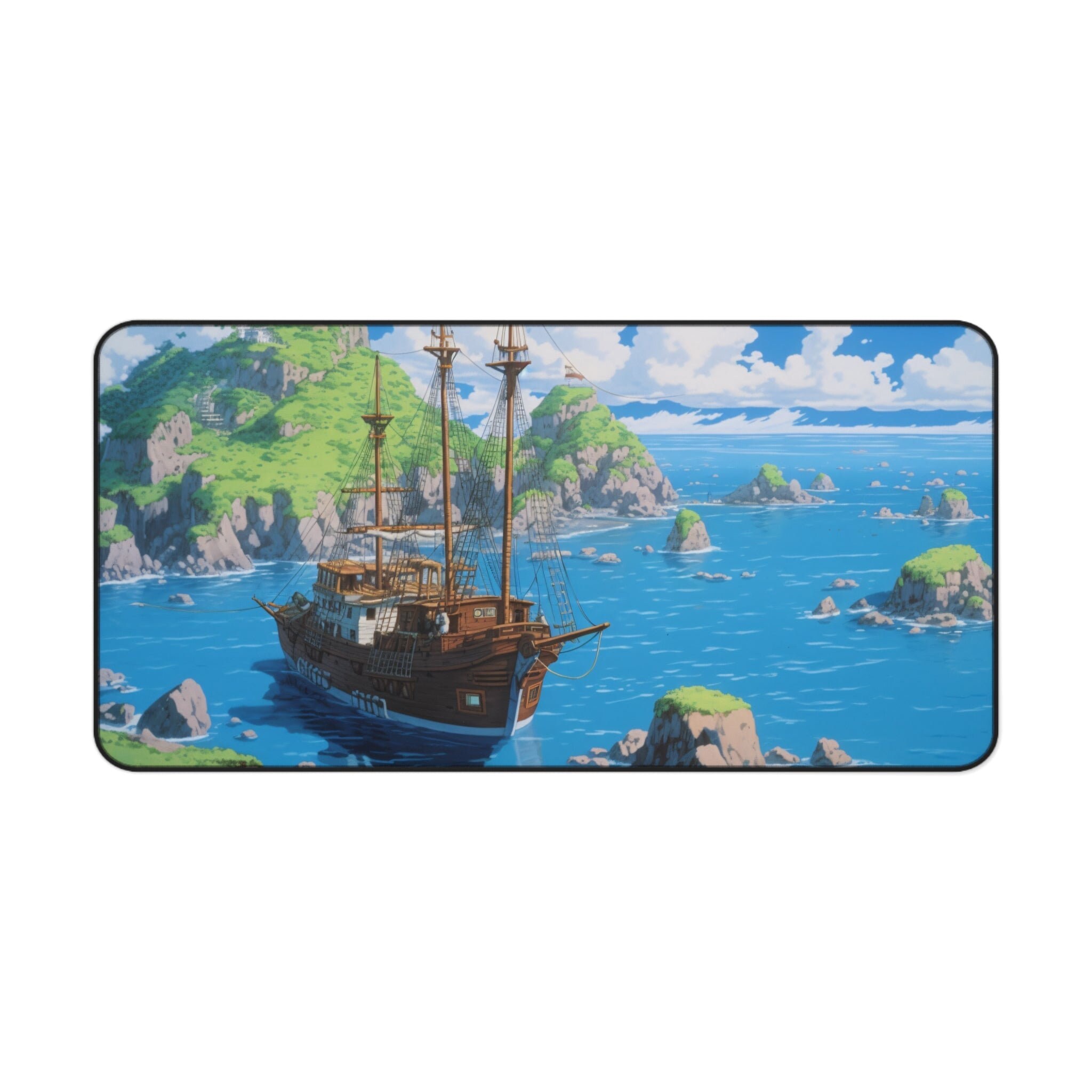 Tapis de bureau gaming bateau anime
