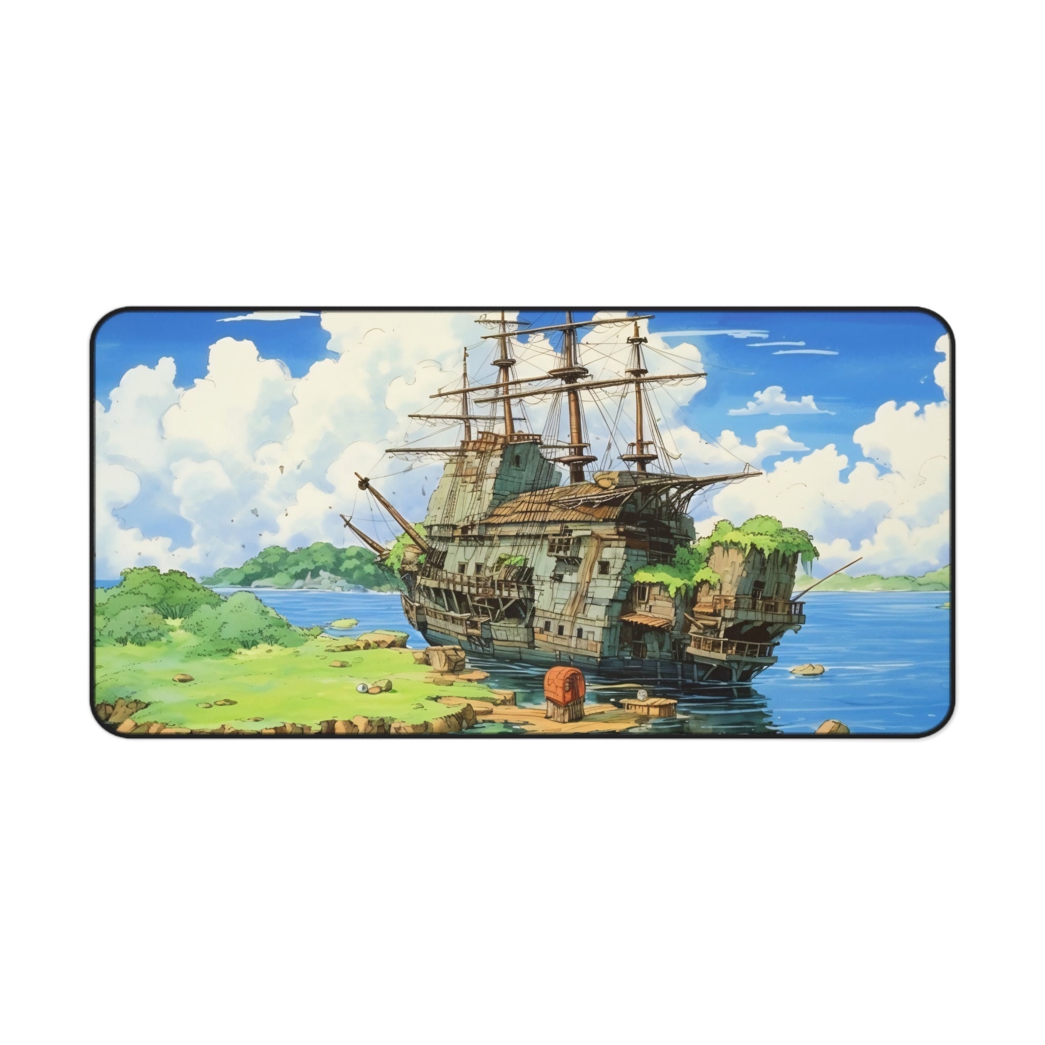 Tapis de bureau gaming bateau pirate anime