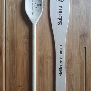 Personalized Wooden Soup Ladle and Spatula - Kitchen Gift Set - Birthday gift, personalized gift, gift for mom