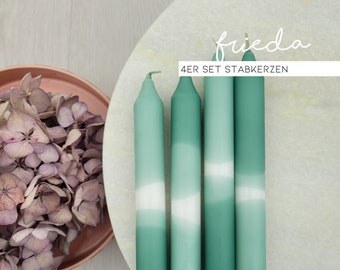 4er Set | Dip Dye Kerzen | Frieda