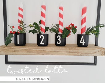 4er Set | Stabkerzen | Twisted Lotta