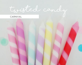 Set of 4 | Candlesticks | Twisted Candy Carnival Collection