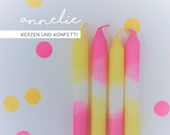 Set of 4 | Dip Dye Candles | Annelie