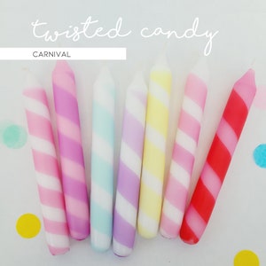 Set of 4 | Candlesticks | Twisted Candy Carnival Collection