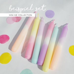 Set of 6 Mini Dip Dye Candles Birthday candle mix image 5