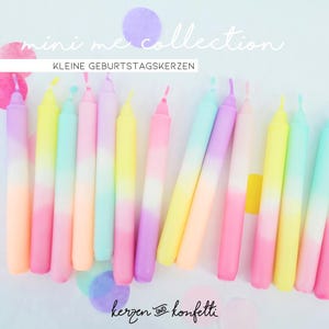 Set of 6 | Mini Dip Dye Candles | Birthday Candle Mix
