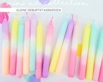 Set of 6 | Mini Dip Dye Candles | Birthday Candle Mix