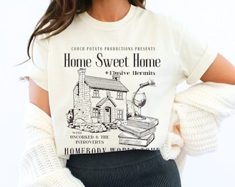 Homebody World Tour Shirt, Homebody Club TShirt, Work from Home, Work Bestie Gift, Bookworm Library Shirt, Introvert Booktrovert Shirt