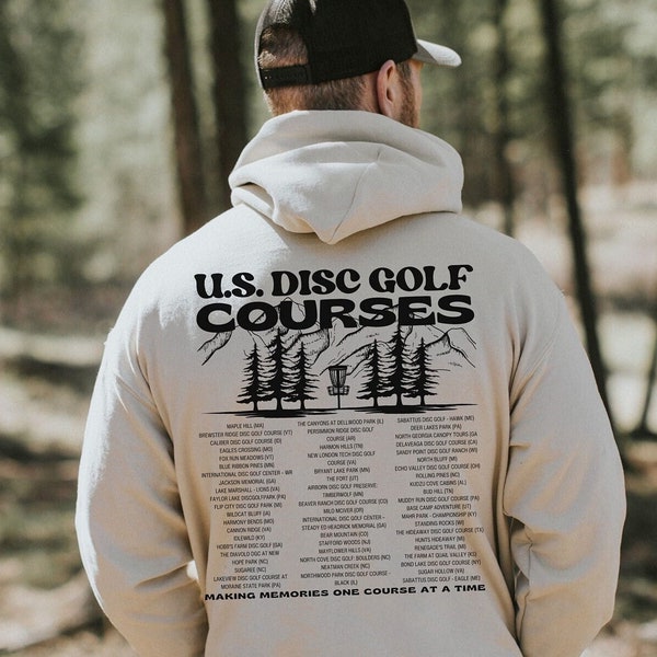 Disc Golf Hoodie, US Frisbee Golf Courses, Disc Golf sweatshirt, Disc Golf Gifts, Flying Discs, Disc Golf Shirt