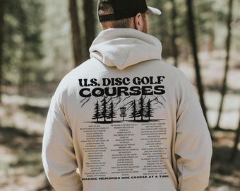 Disc Golf Hoodie, US Frisbee Golf Courses, Disc Golf sweatshirt, Disc Golf Gifts, Flying Discs, Disc Golf Shirt